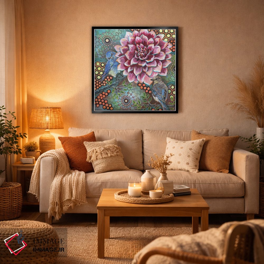 تابلو دکوراتیو مرغ آبی کوهستانی II اثر لینه آ توبیاس - D6B