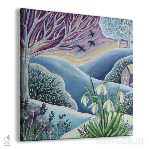 تابلو دکوراتیو گل های برفی اثر لینه آ توبیاس - نمای پرسپکتیو محصول