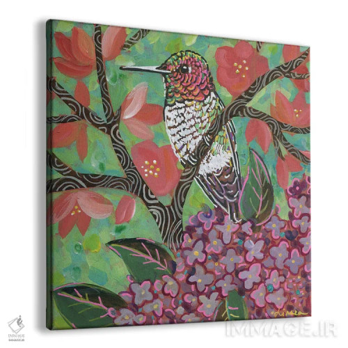 تابلو دکوراتیو مرغ مگس خوار بهاری II اثر لینه آ توبیاس - نمای پرسپکتیو محصول