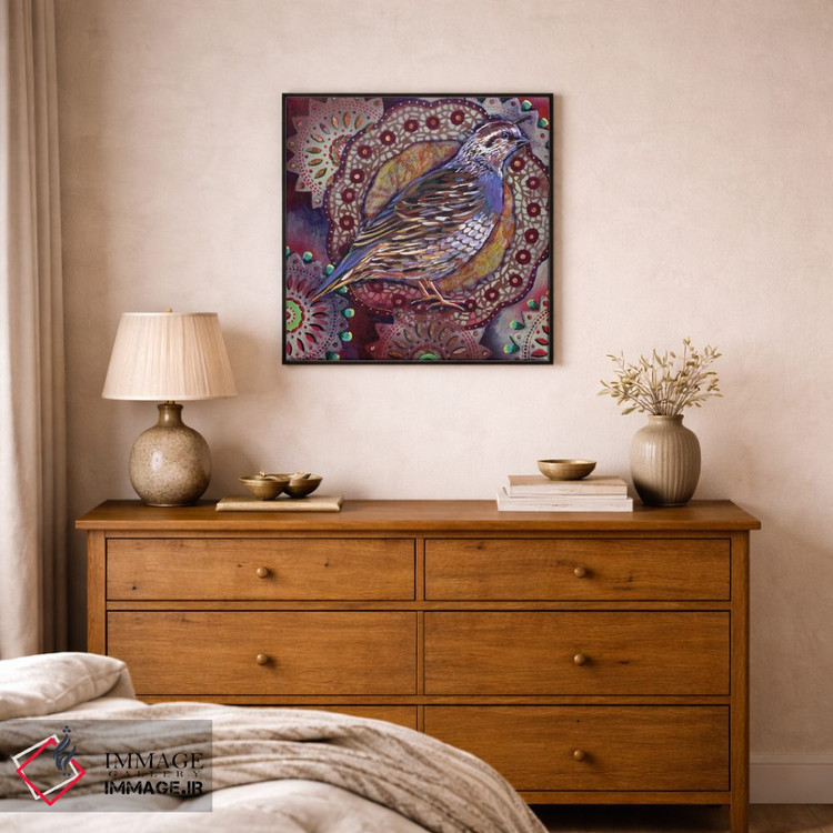 تابلو دکوراتیو بلدرچین اثر لینه آ توبیاس - D2B