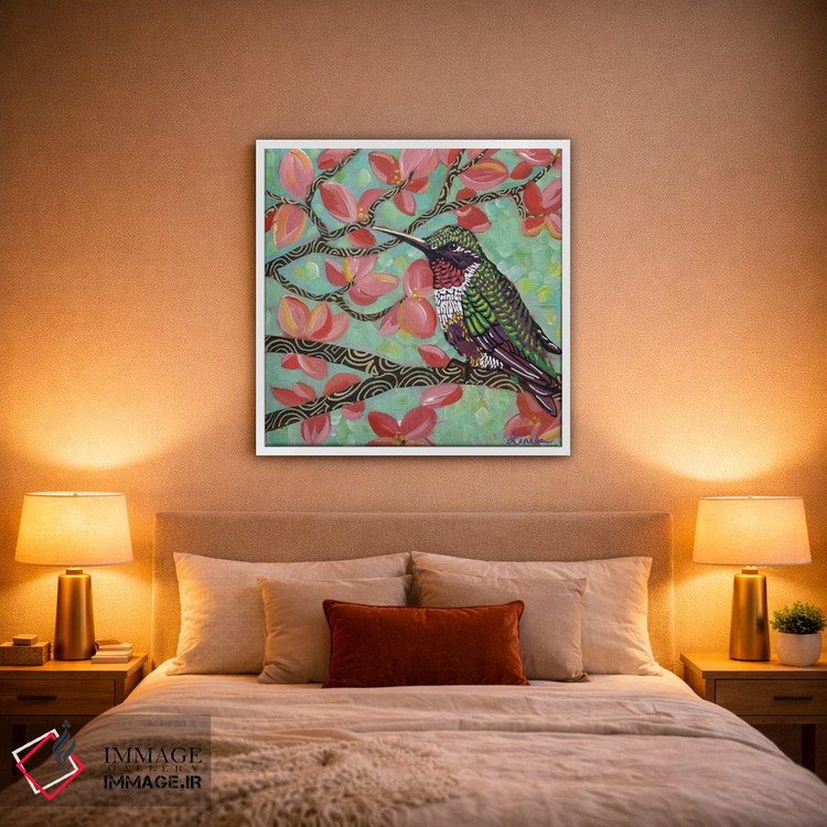 تابلو دکوراتیو مرغ مگس خوار بهاری I اثر لینه آ توبیاس - D1W