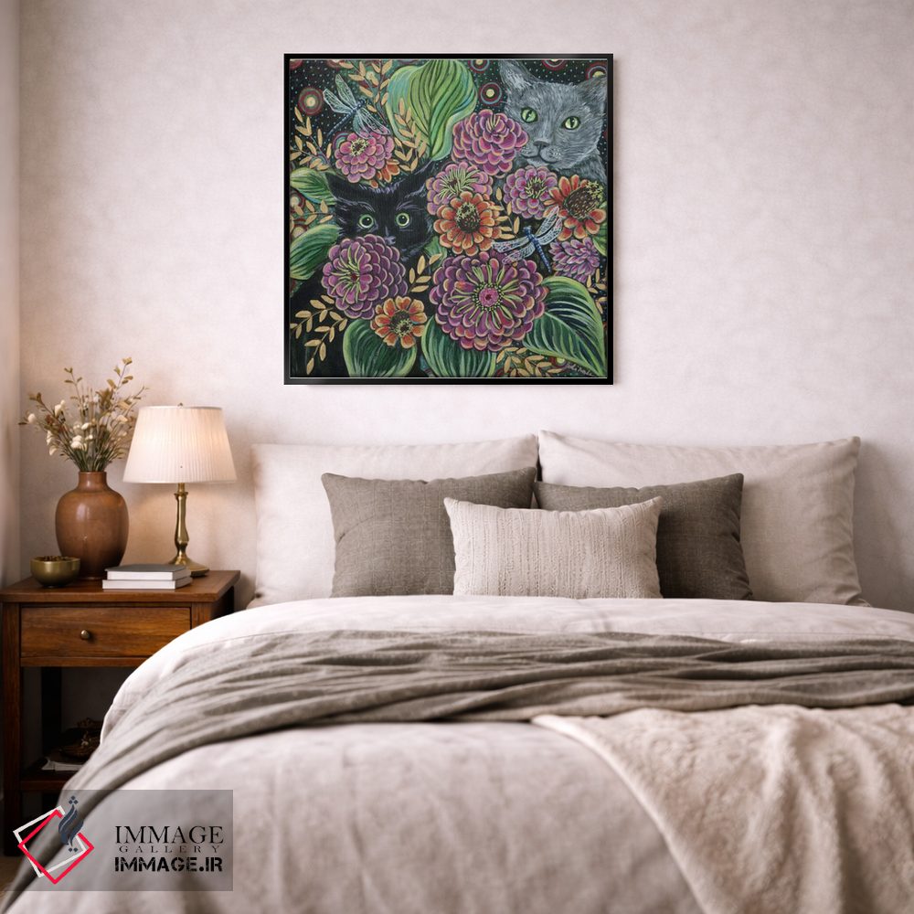 تابلو دکوراتیو شکار سنجاقک اثر لینه آ توبیاس - D4B