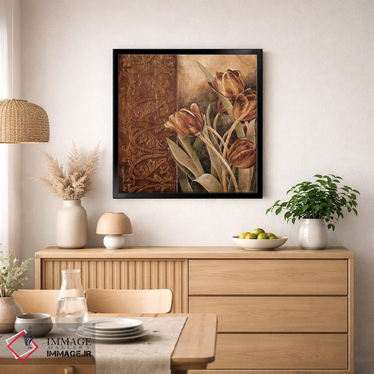 تابلو دکوراتیو لاله های مسی I اثر لیندا تامپسون - D1B