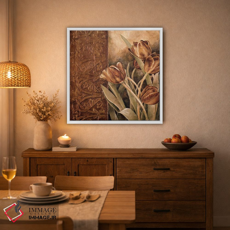 تابلو دکوراتیو لاله های مسی I اثر لیندا تامپسون - D3W