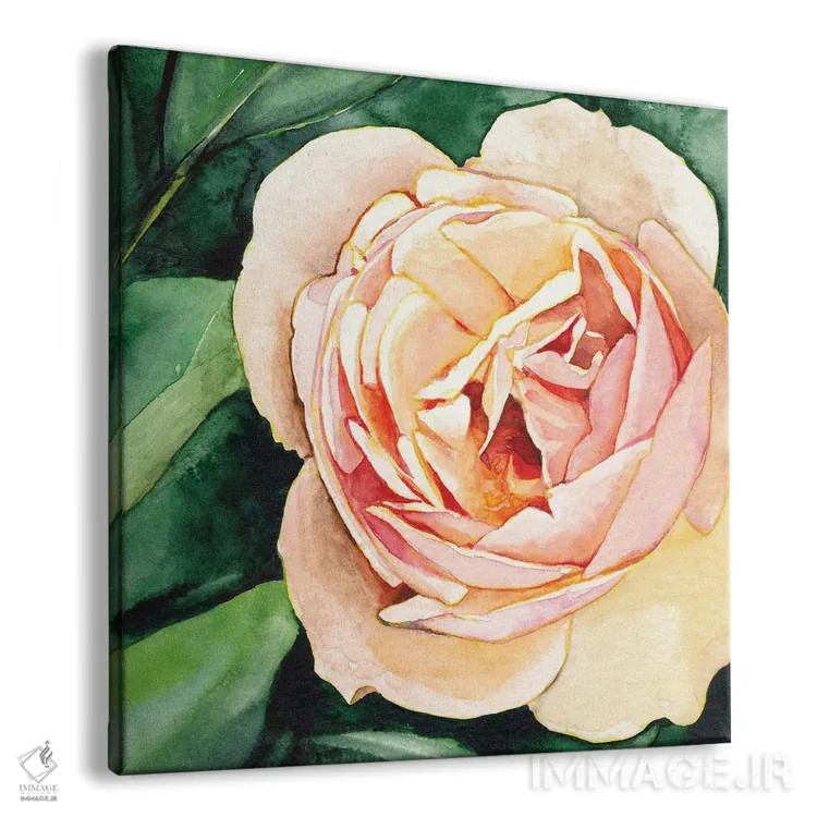 تابلو دکوراتیو رز هلو اثر کریستین لیندستروم - نمای پرسپکتیو محصول