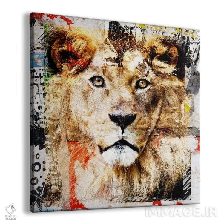 تابلو دکوراتیو شیر اثر لوز گرافیکس - نمای پرسپکتیو محصول