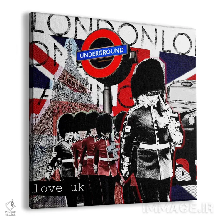 تابلو دکوراتیو لندن شماره ۲ اثر لوز گرافیکس - نمای پرسپکتیو محصول