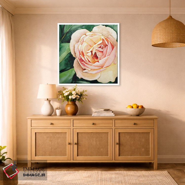 تابلو دکوراتیو رز هلو اثر کریستین لیندستروم - D1W