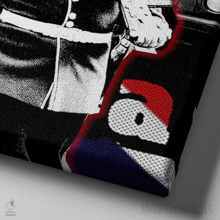 تابلو دکوراتیو لندن شماره ۲ اثر لوز گرافیکس - نمای نزدیک بافت بوم