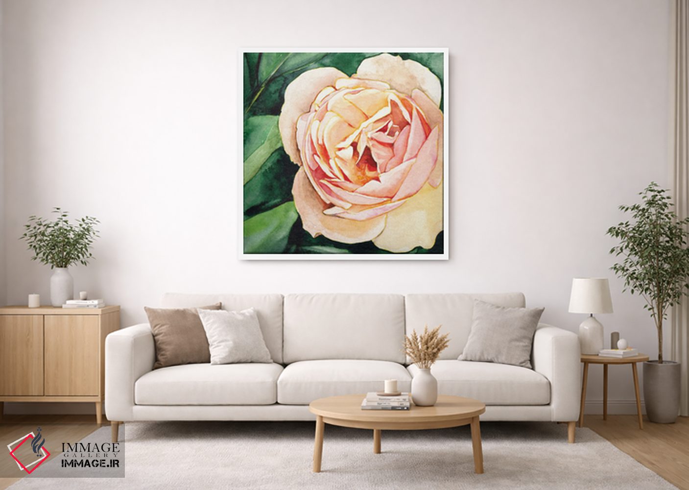 تابلو دکوراتیو رز هلو اثر کریستین لیندستروم - D2W