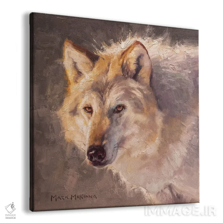 تابلو دکوراتیو خانم خاکستری اثر مارک مک کنا - نمای پرسپکتیو محصول