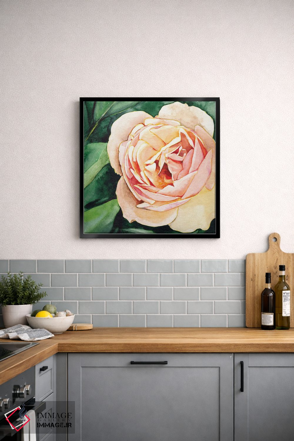 تابلو دکوراتیو رز هلو اثر کریستین لیندستروم - D4B