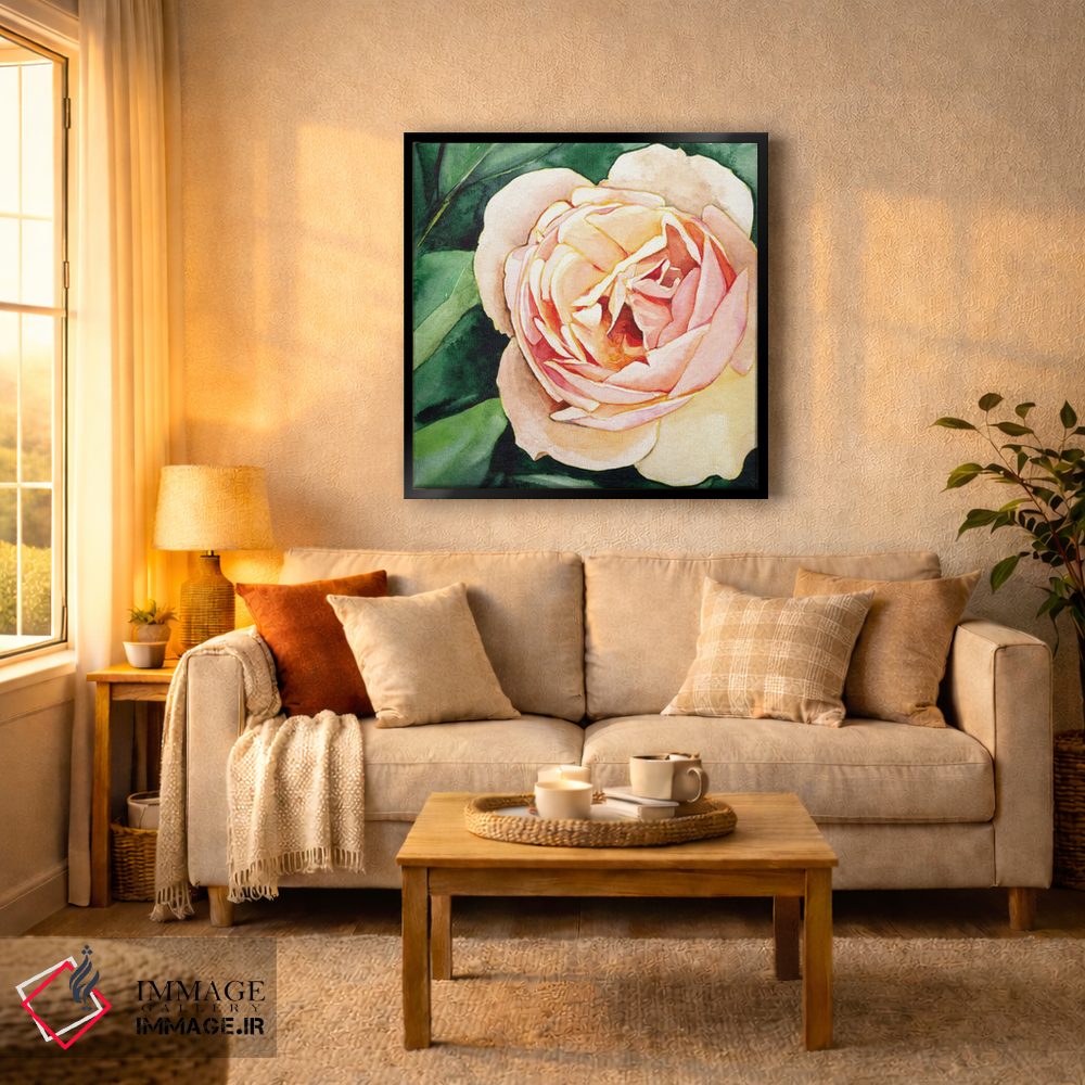تابلو دکوراتیو رز هلو اثر کریستین لیندستروم - D6B