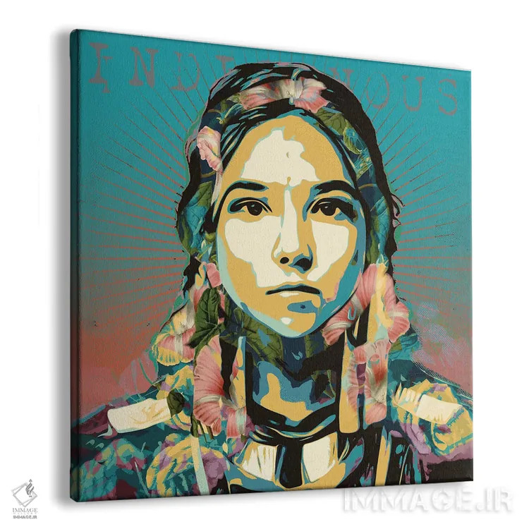 تابلو دکوراتیو بومی اثر لوز گرافیکس - نمای پرسپکتیو محصول