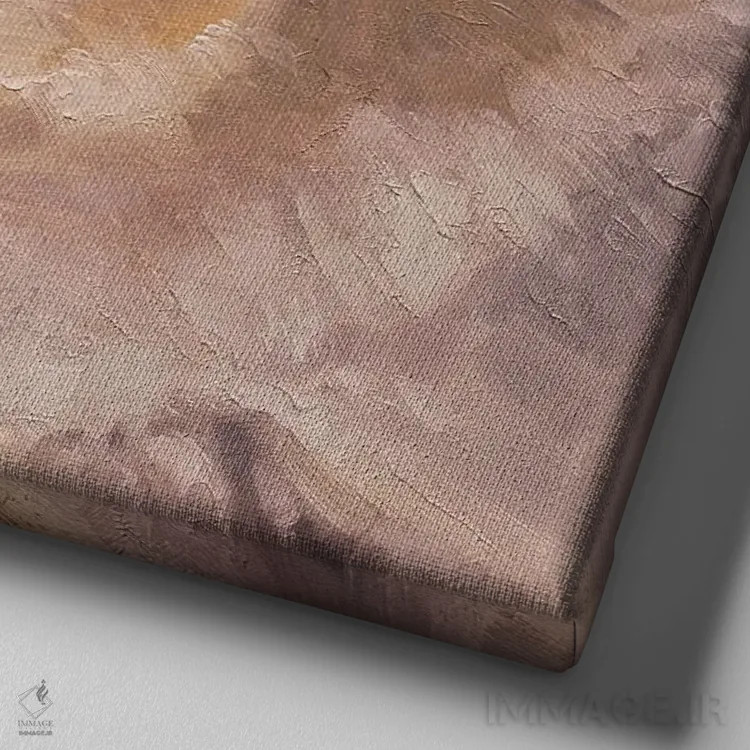 تابلو دکوراتیو خانم خاکستری اثر مارک مک کنا - نمای نزدیک بافت بوم