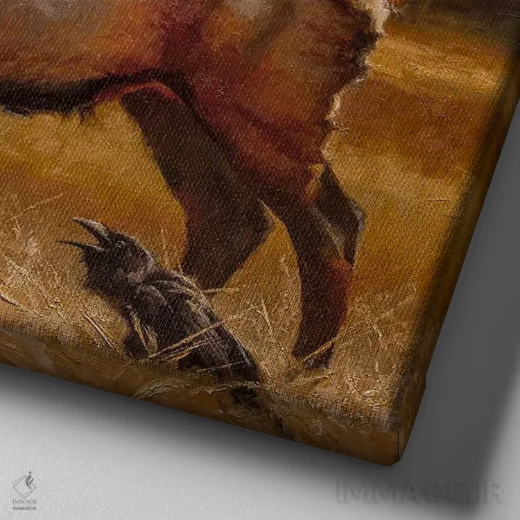 تابلو دکوراتیو ناامید و سرکش اثر مارک مک کنا - نمای نزدیک بافت بوم