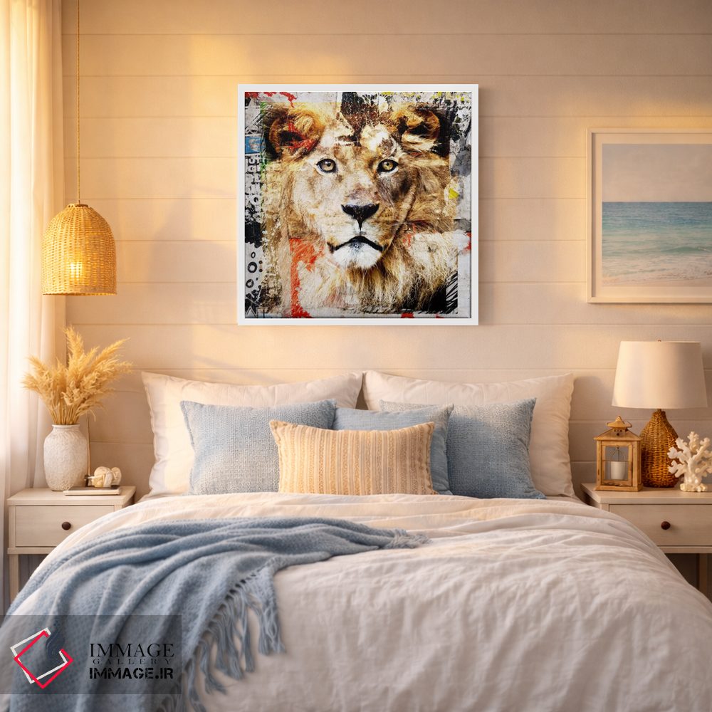 تابلو دکوراتیو شیر اثر لوز گرافیکس - D6W