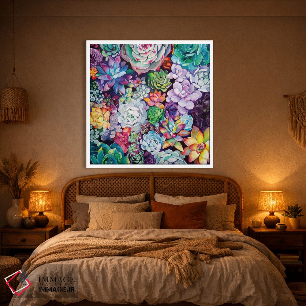 تابلو دکوراتیو باغ ساکولنت اثر کریستین لیندستروم - D1W