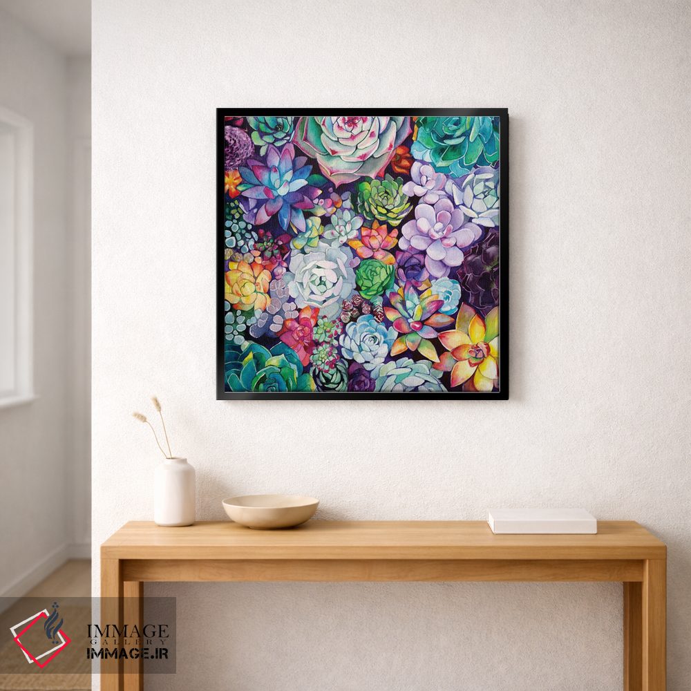 تابلو دکوراتیو باغ ساکولنت اثر کریستین لیندستروم - D2B