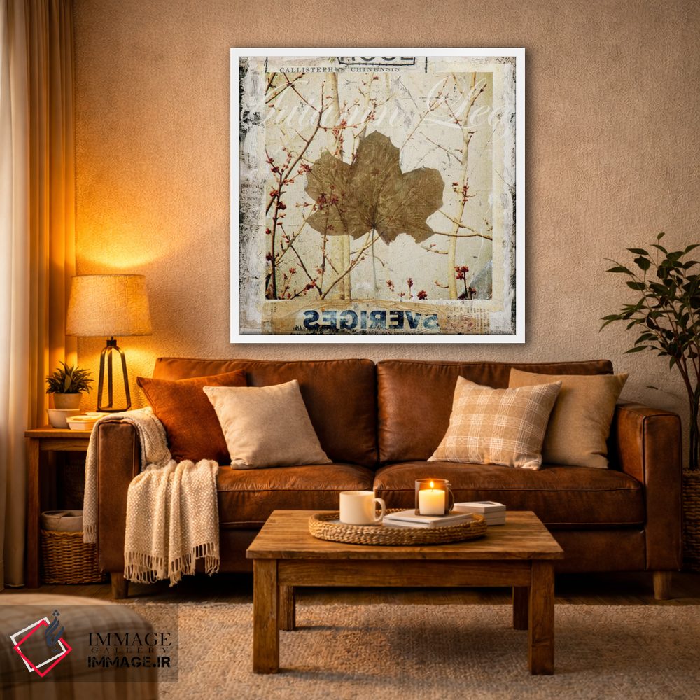 تابلو دکوراتیو برگ پاییزی اثر لوز گرافیکس - D2W