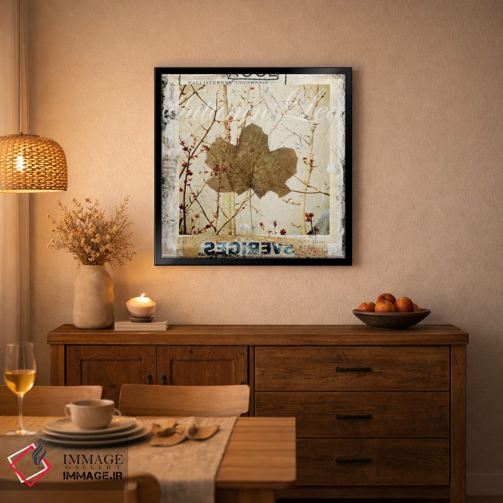 تابلو دکوراتیو برگ پاییزی اثر لوز گرافیکس - D3B