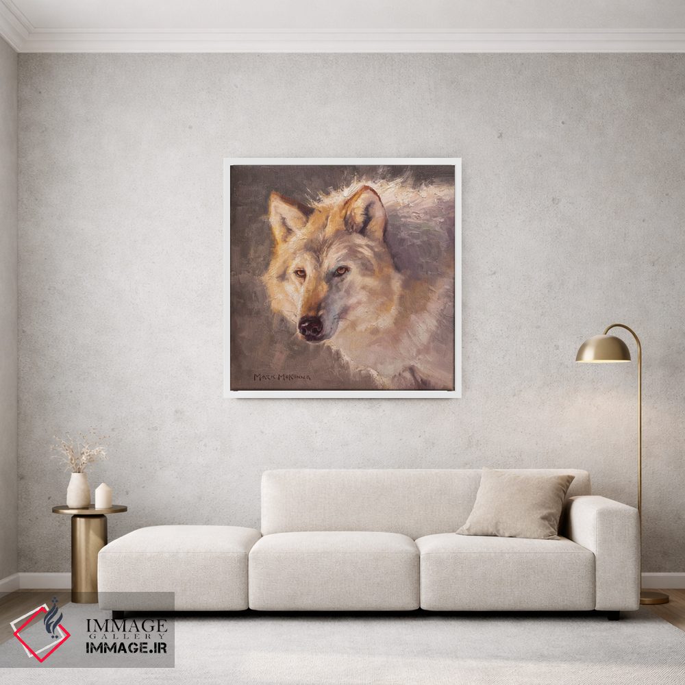 تابلو دکوراتیو خانم خاکستری اثر مارک مک کنا - D1W