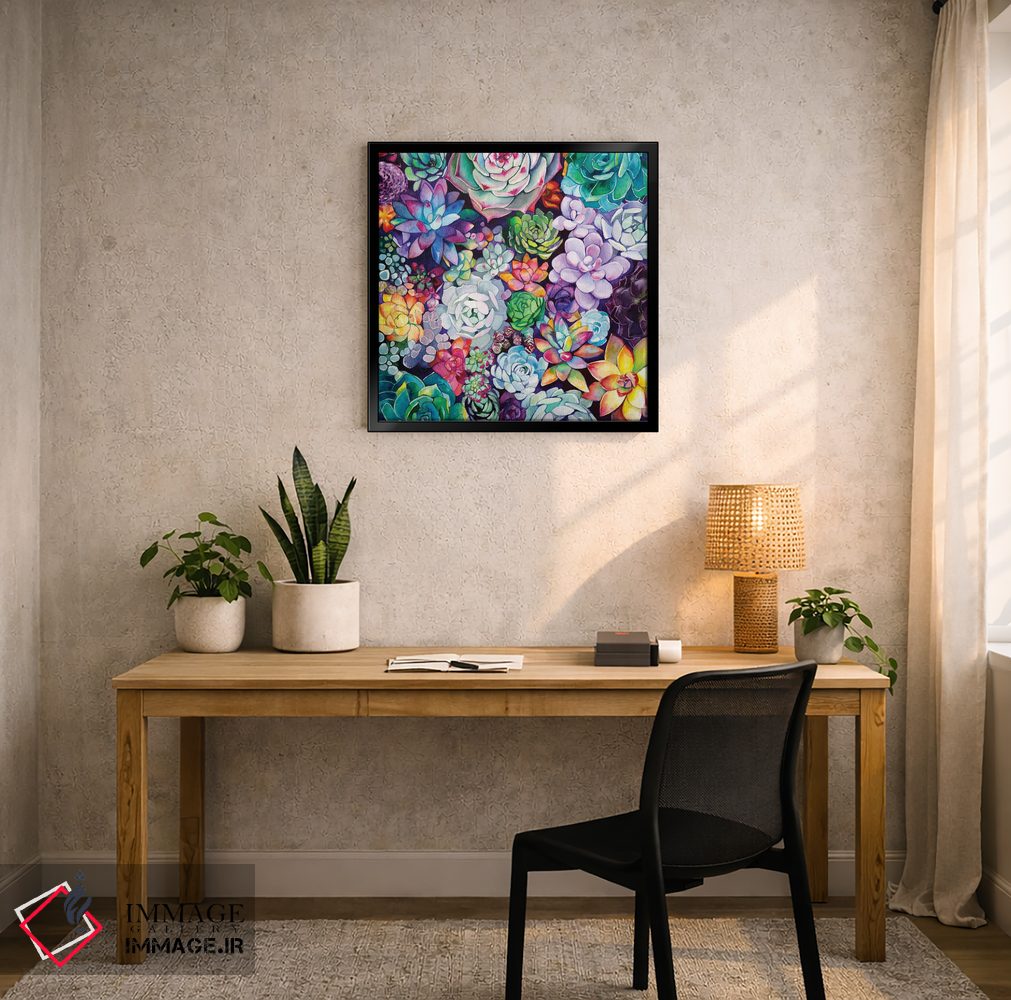 تابلو دکوراتیو باغ ساکولنت اثر کریستین لیندستروم - D6B
