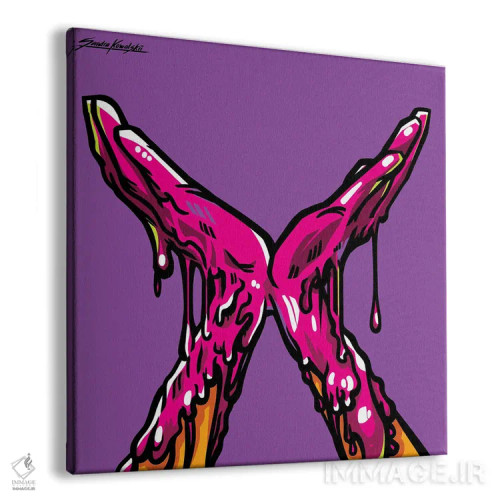 تابلو دکوراتیو دست ها اثر ساندرا کوالسکی - نمای پرسپکتیو محصول