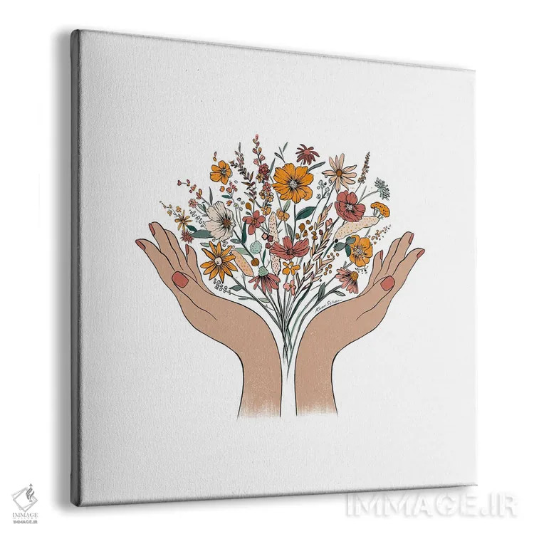 تابلو دکوراتیو شکوفه فراخواننده اثر کاری سلون - نمای پرسپکتیو محصول