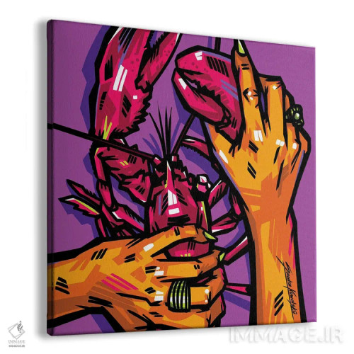 تابلو دکوراتیو خرچنگ دریایی اثر ساندرا کوالسکی - نمای پرسپکتیو محصول