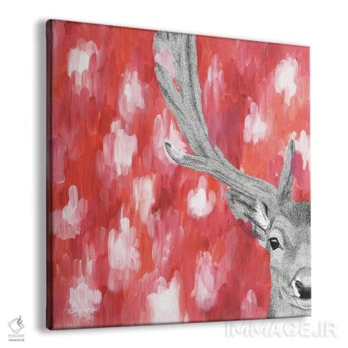 تابلو دکوراتیو گوزن شاداب خیال انگیز اثر کلسی امبلو - نمای پرسپکتیو محصول