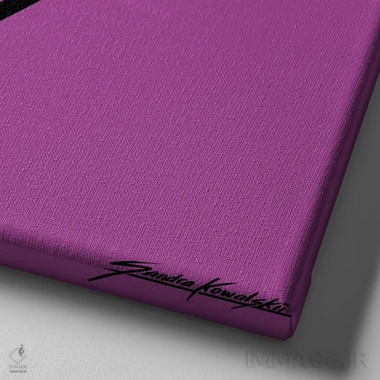 تابلو دکوراتیو انگور شرابی اثر ساندرا کوالسکی - نمای نزدیک بافت بوم