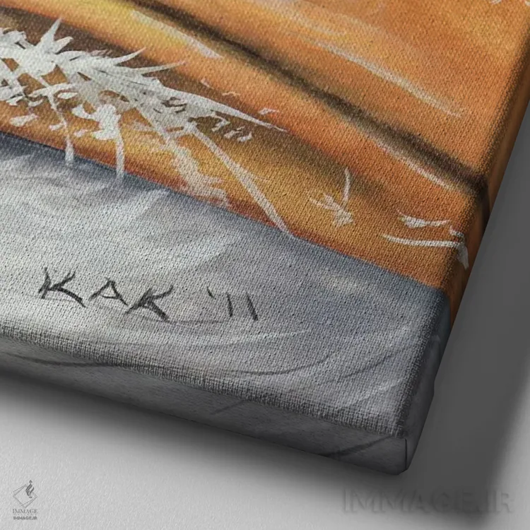 تابلو دکوراتیو عقاب I اثر هنر و طراحی KAK - نمای نزدیک بافت بوم