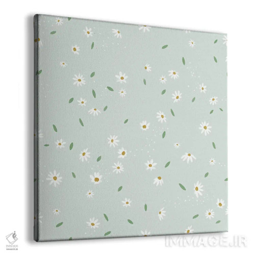 تابلو دکوراتیو گل مروارید ساده نعناعی اثر جیل لابینیک - نمای پرسپکتیو محصول