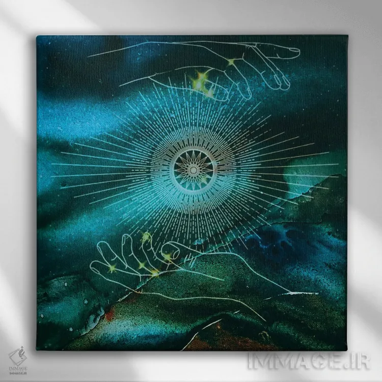 تابلو دکوراتیو جهان هستی اثر کارلی پرولد - نمای روبهرو روی دیوار
