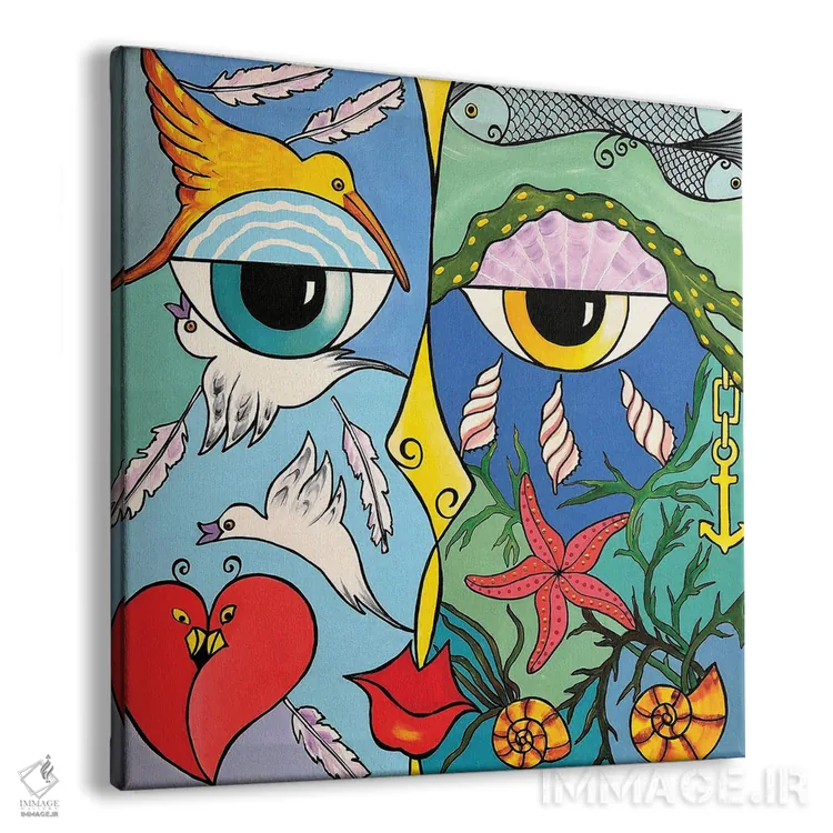 تابلو مدرن بوسه اثر لنا اسمیرنوا - نمای پرسپکتیو محصول