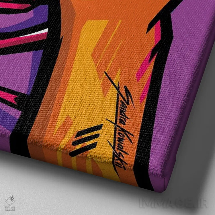 تابلو دکوراتیو خرچنگ دریایی اثر ساندرا کوالسکی - نمای نزدیک بافت بوم