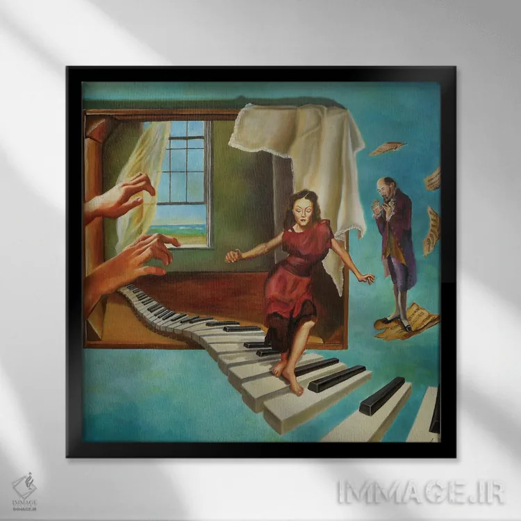 تابلو کلاسیک بیرون از خودت اثر اباورا لومولر - نمای قابدار مشکی