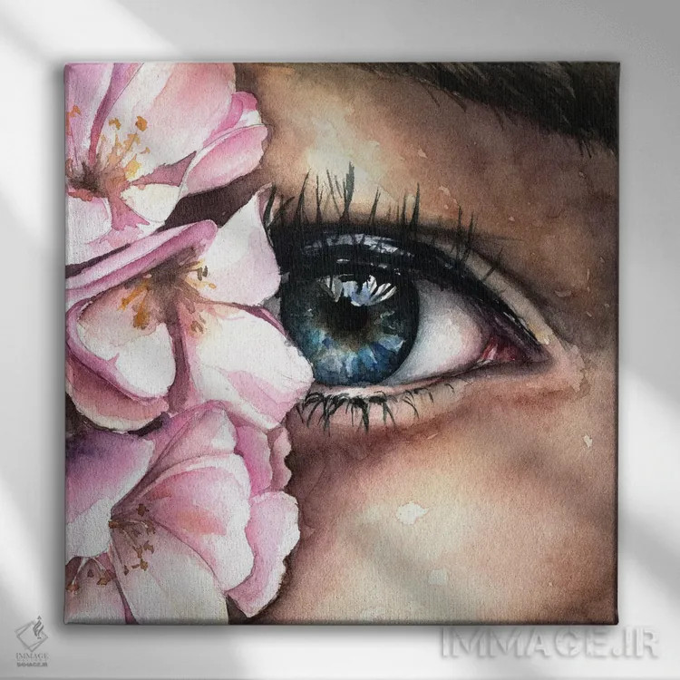 تابلو دکوراتیو چشم اثر کایرا بالان - نمای روبهرو روی دیوار