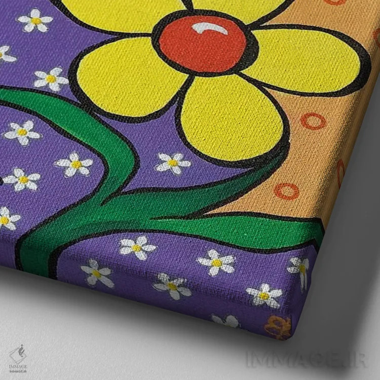 تابلو مدرن بوسه اثر لنا اسمیرنوا - نمای نزدیک بافت بوم