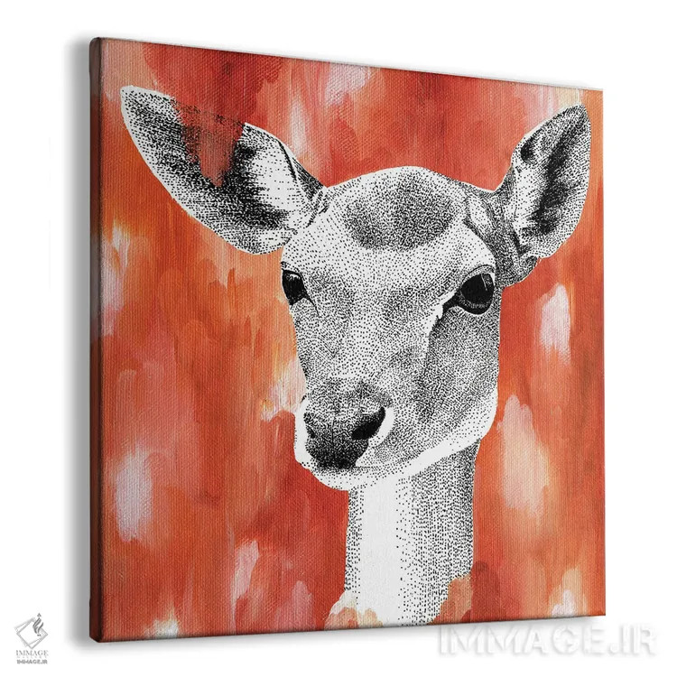 تابلو دکوراتیو گوزن خیال انگیز اثر کلسی امبلو - نمای پرسپکتیو محصول