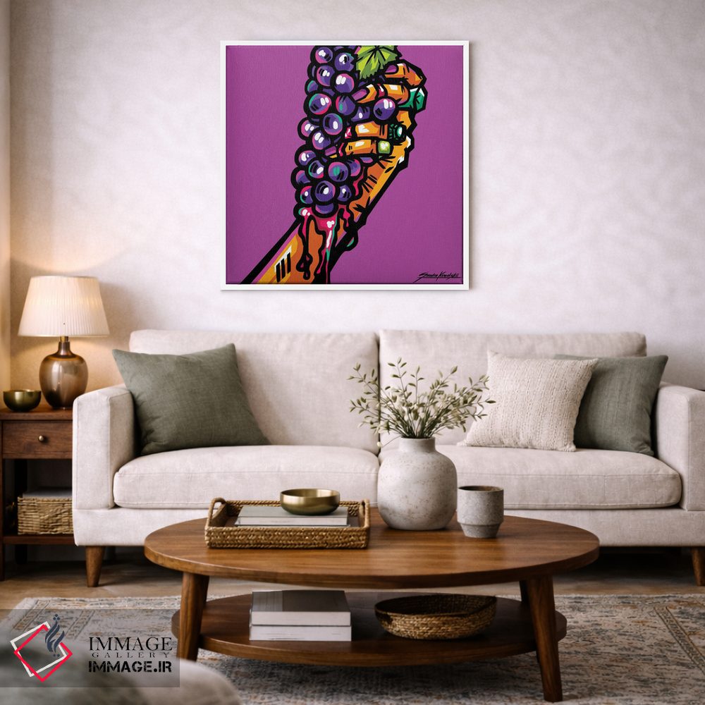 تابلو دکوراتیو انگور شرابی اثر ساندرا کوالسکی - D1W