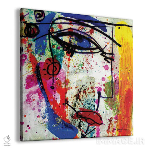 تابلو دکوراتیو چهره فانتزی تکنیک ترکیبی XVIII اثر کتی مورتون استنیون - نمای پرسپکتیو محصول