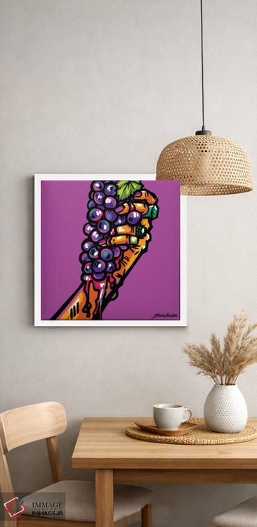 تابلو دکوراتیو انگور شرابی اثر ساندرا کوالسکی - D2W