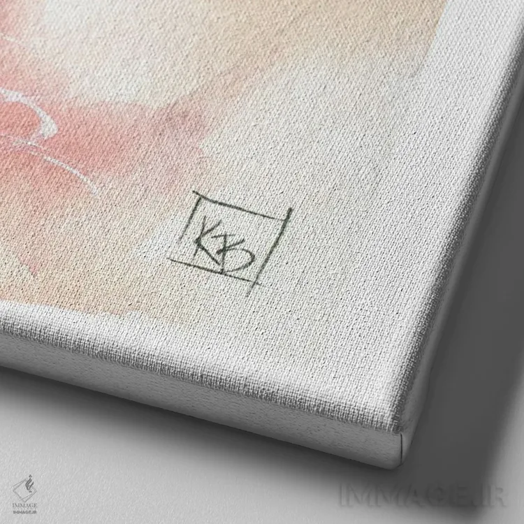 تابلو دکوراتیو خون یکسان اثر کایرا بالان - نمای نزدیک بافت بوم