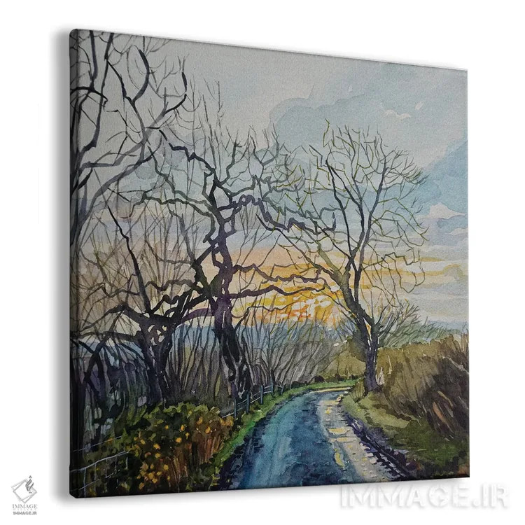 تابلو دکوراتیو کوچه زمستانی اثر لویزا میلیسنت - نمای پرسپکتیو محصول