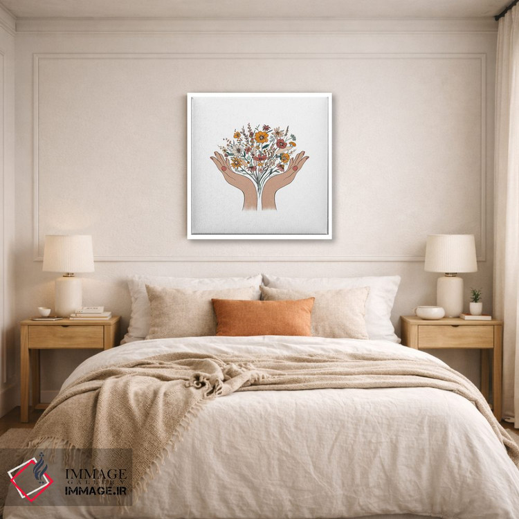 تابلو دکوراتیو شکوفه فراخواننده اثر کاری سلون - D5W