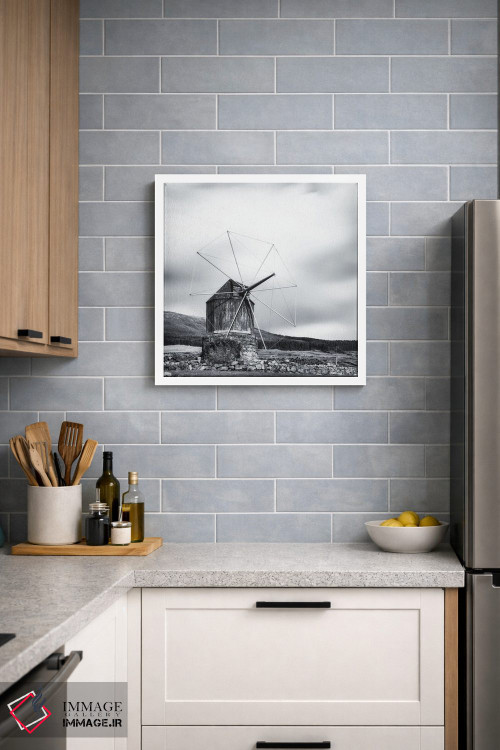 تابلو دکوراتیو آسیاب بادی چوبی قدیمی اثر کریم کارلا - D2W