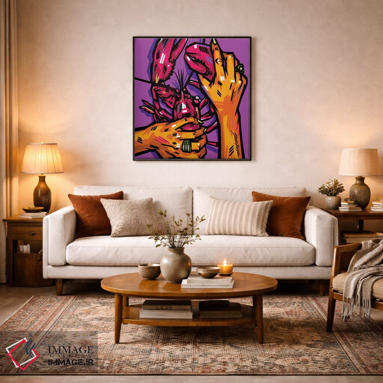 تابلو دکوراتیو خرچنگ دریایی اثر ساندرا کوالسکی - D3B