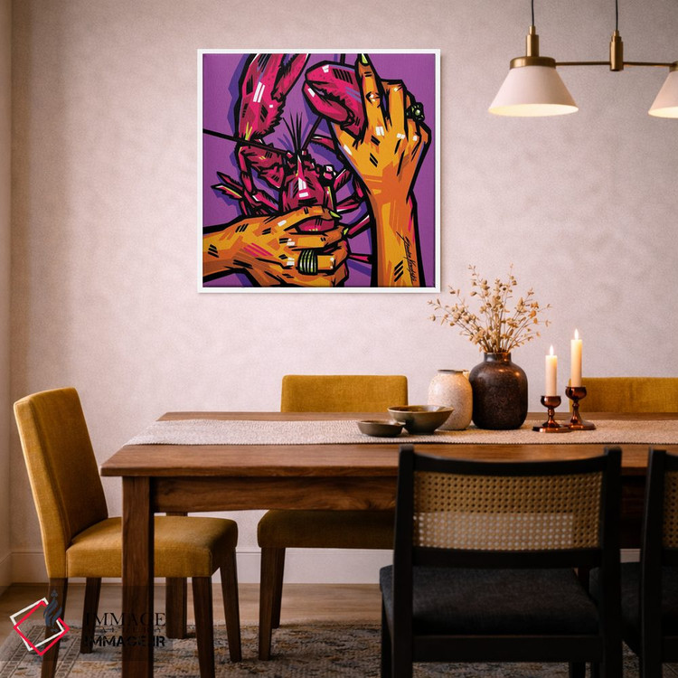 تابلو دکوراتیو خرچنگ دریایی اثر ساندرا کوالسکی - D5W